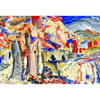 РЕПРОДУКЦИИ НА КАРТИНИ Гръцки пейзаж с дървета (1934)